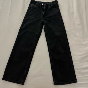H&M Kids Wide Leg High Waist Black Jeans